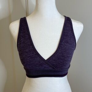 BUFF BUNNY Purple V-Neck Sports Bra/Bralette - Size M